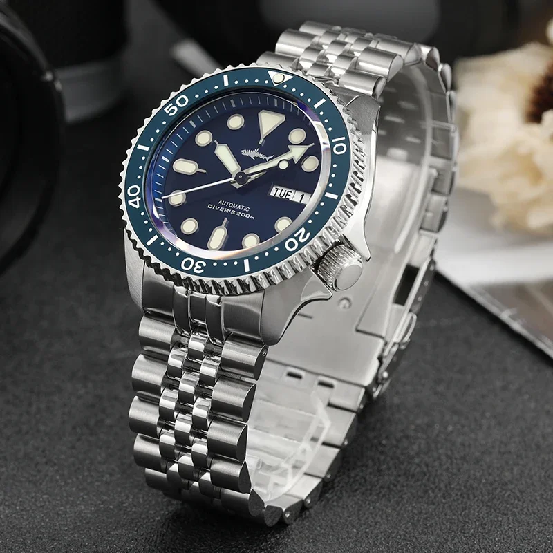 HEIMDALLR SKX007 Dive Watch NH36 Automatic Mechanical Sapphire Glass C3 Super Luminous 200M Waterproof 316L Steel 42mm Men Watch