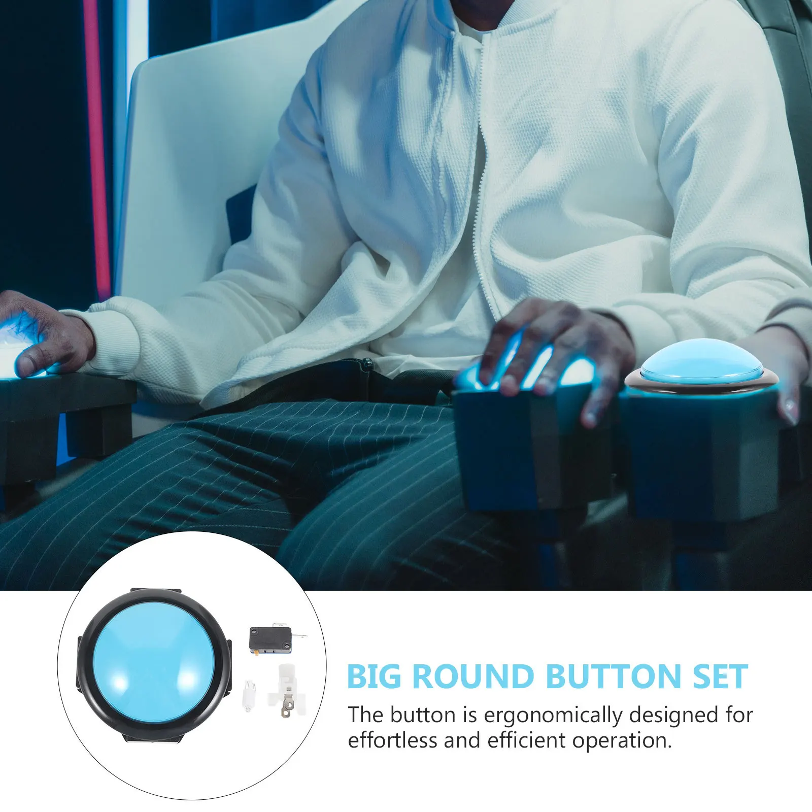 

Funny Push Game With Light Durable Round Replacement Button For Office Party Games Kids Safe Gaming Prop - Smooth Touch