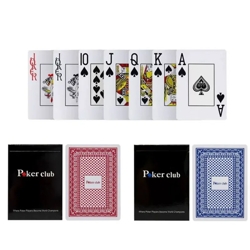 1 PCS PVC Baccarat Texas Hold'em Plastic Waterproof Scrub Playing Cards Poker Club Cards Board Games 8.8X6.3Cm Magic Tricks Tool