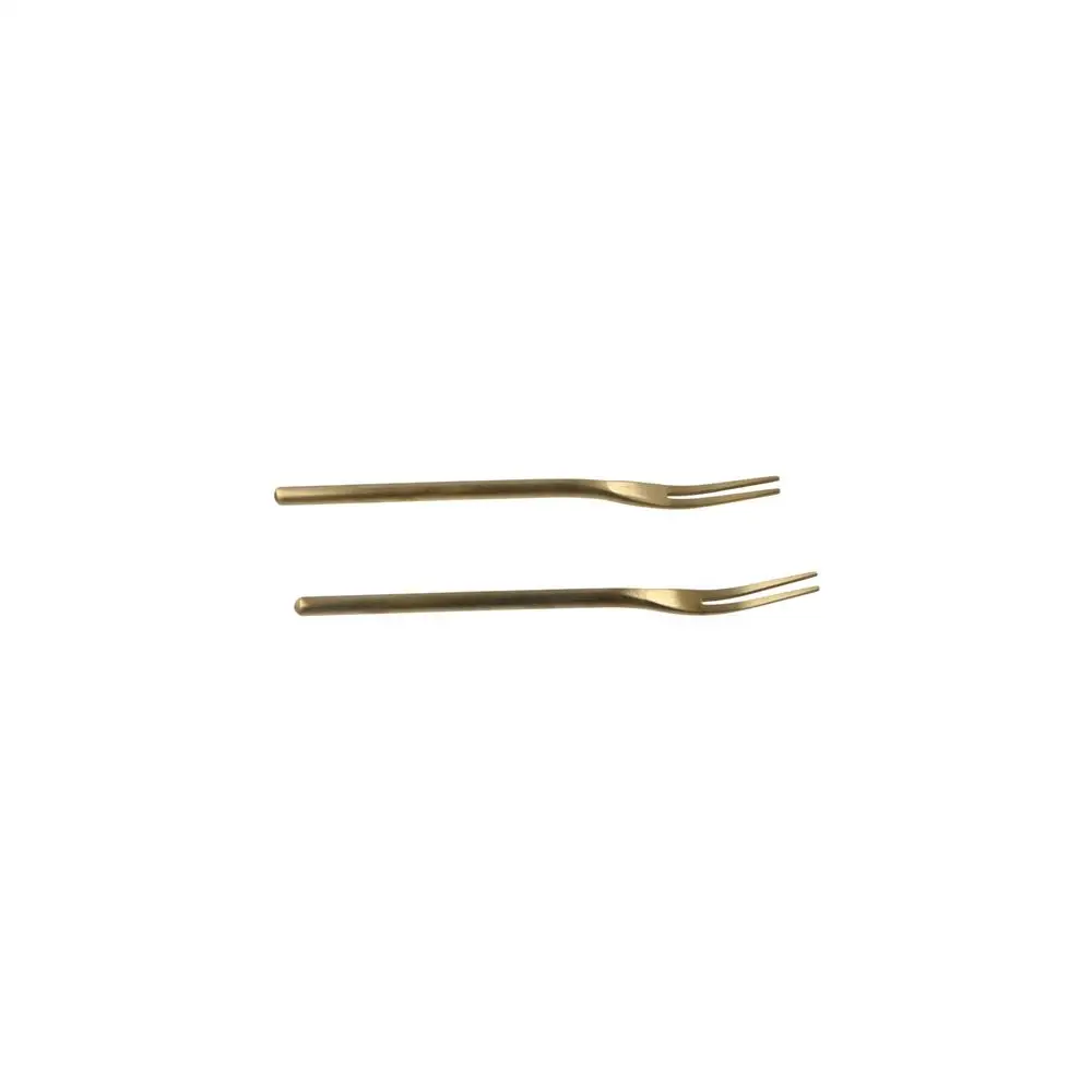 

Sanded Creative Pickle Fork Solid Stainless Steel Long Handle Fruit Fork Fruit Toothpick Tableware Utensil Kitchen Supplies