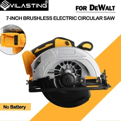 VILASTING 7 Inch Brushless Electric Circular Saw Cordless Board Cutting Machine Woodworking PowerTool Fit Dewalt 18V Battery Pin