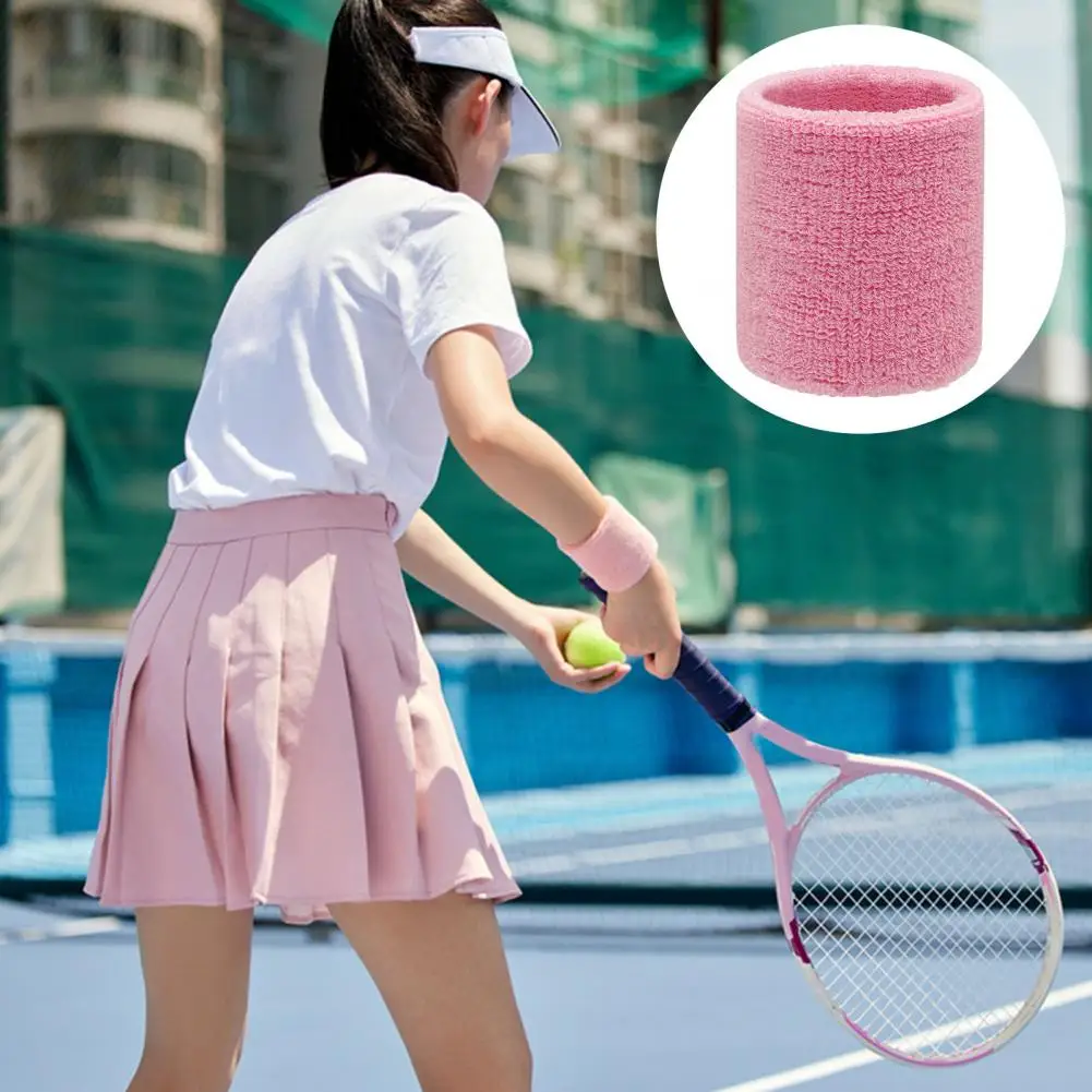 Asciugamano braccialetti sportivi fasce per il sudore da Tennis pallacanestro pallavolo protezione per il polso Quick Dry esercizio atletico fasce per il polso