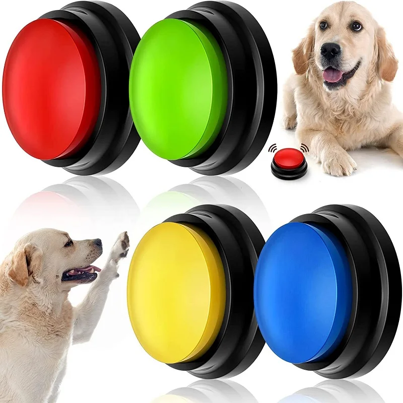 Funny Dog Recordable Pet Toys Travel Talking Pet Starters Pet Speaking Buttons Portable Cute Pet Supplies Communication Dog