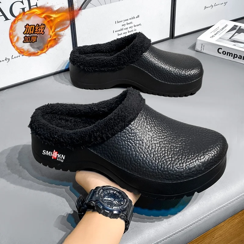 Cozy Thermal Slip-On Snow Boots Smooth Inner Prevent Foot Pain, Grippy Waterproof Sole Light Warm for Walking on Frozen Roads
