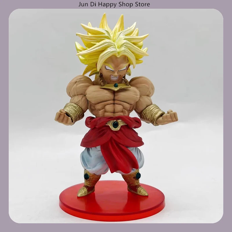 14 cm Dragon Ball Muscle Broly Super Saiyajin Stehende Anime Figur Modell Statue Fans Sammlung Desktop Dekoration Ornament Spielzeug