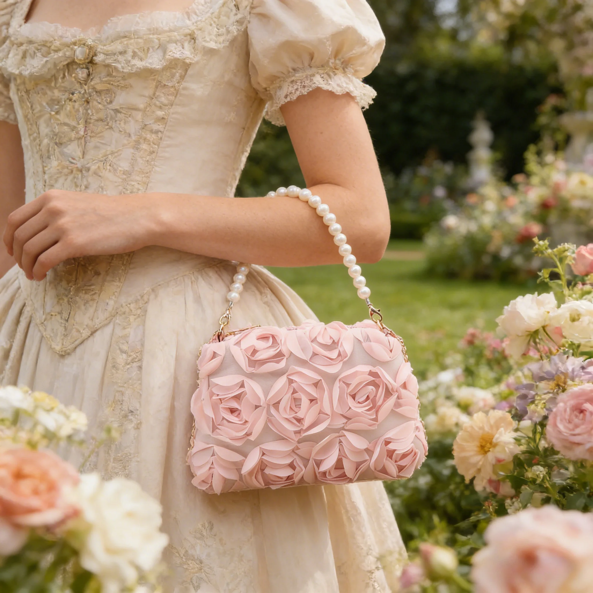 Floral Crossbody Bag, Women's Small Shoulder Purse Floral Print, Casual Handbag for Wedding Party, Bolso Bandolera De Mujer
