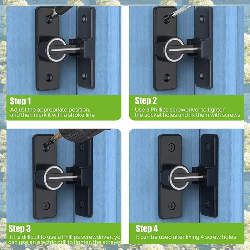 Новинка-3X, фурнитура для дверного замка сарая, 90-градусные сверхмощные защелки для ворот, откидная защелка, защитный дверной болт, замок с защелкой, 1 шт.