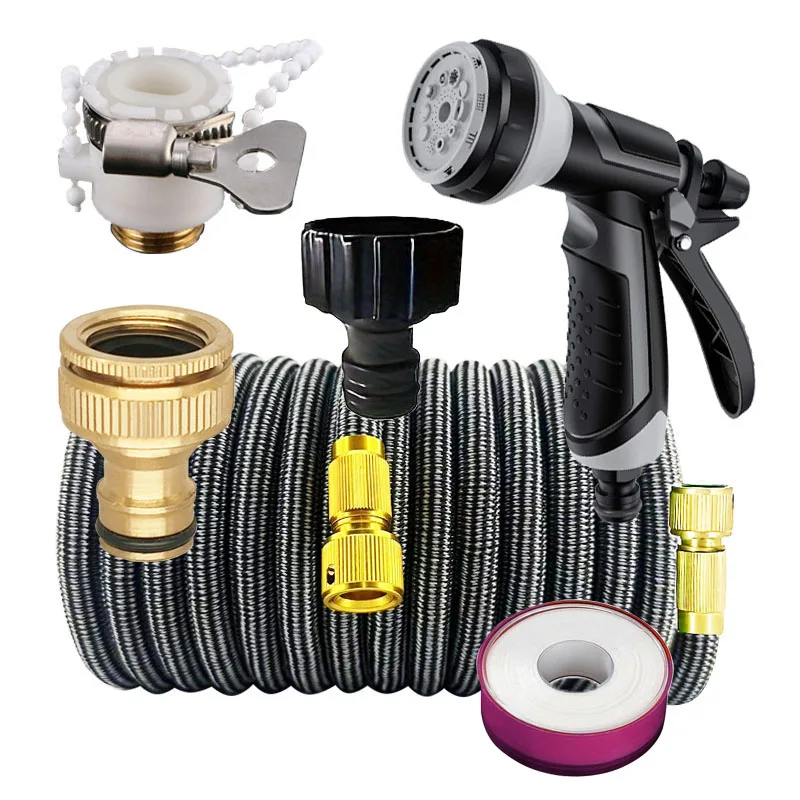 

Шланг для полива сада высокого давления, телескопический, для мягкой воды, с распылителем, для мойки автомобилей, для садоводства, для двора, насадка-распылитель