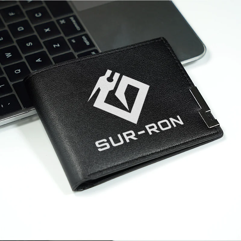 กระเป๋าสตางค์หนัง PU พรีเมียม SUR RON ดีไซน์มินิมอลสำหรับผู้ชาย น้ำหนักเบา ทนทาน สไตล์ธุรกิจ ที่ใส่บัตรขนาดกะทัดรัด