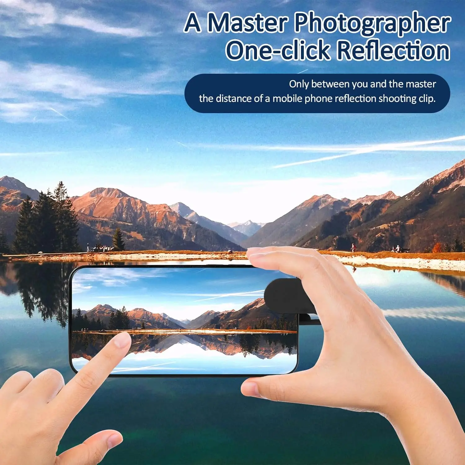 HD Glass Smartphone Photography Flip Mirror Adjustable Cellphone Camera Mirror Reflection Clip Kit for iPhone Xiaomi Google