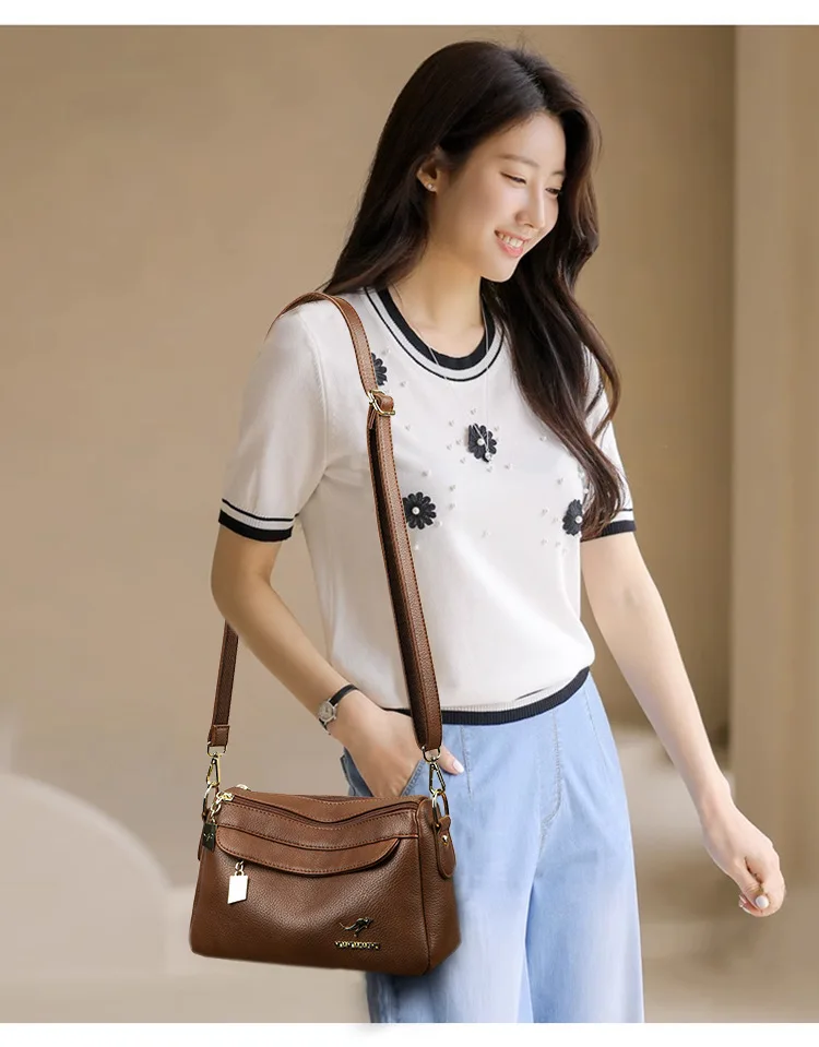 2025年新作 本革ショルダーバッグ レディース、非常に汎用性の高いクロスボディバッグ、カジュアルミニハンドバッグ、シックで実用的 ​