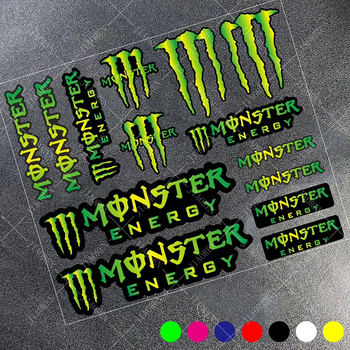 Vinyl Monster Energy Sticker Logo Motorcycle Fuel Tank Helmet Bike Car Decal Kit For Yamaha Honda Suzuki Kawasaki Ktm Bmw