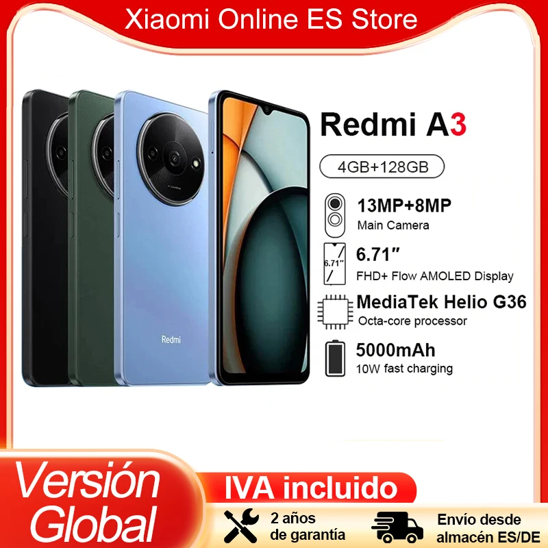 Global Version Xiaomi Redmi A3 4GB 128GB Smartphone 6.71