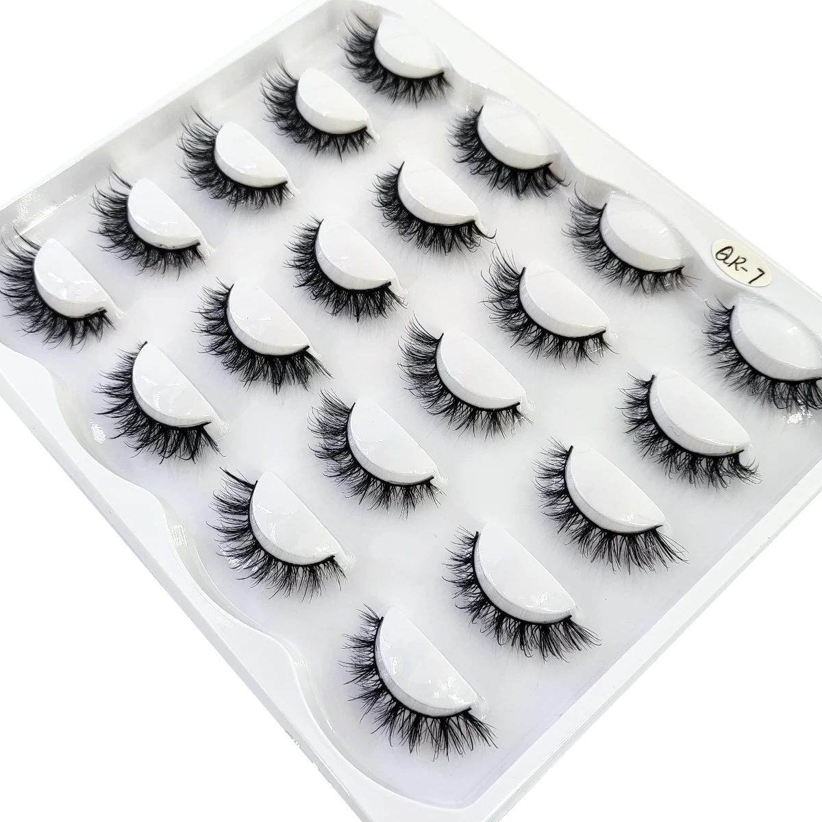 HBZGTLAD 10 paires de faux cils en vison 3D doux et moelleux, épais, roulés à la main, pour un maquillage des yeux