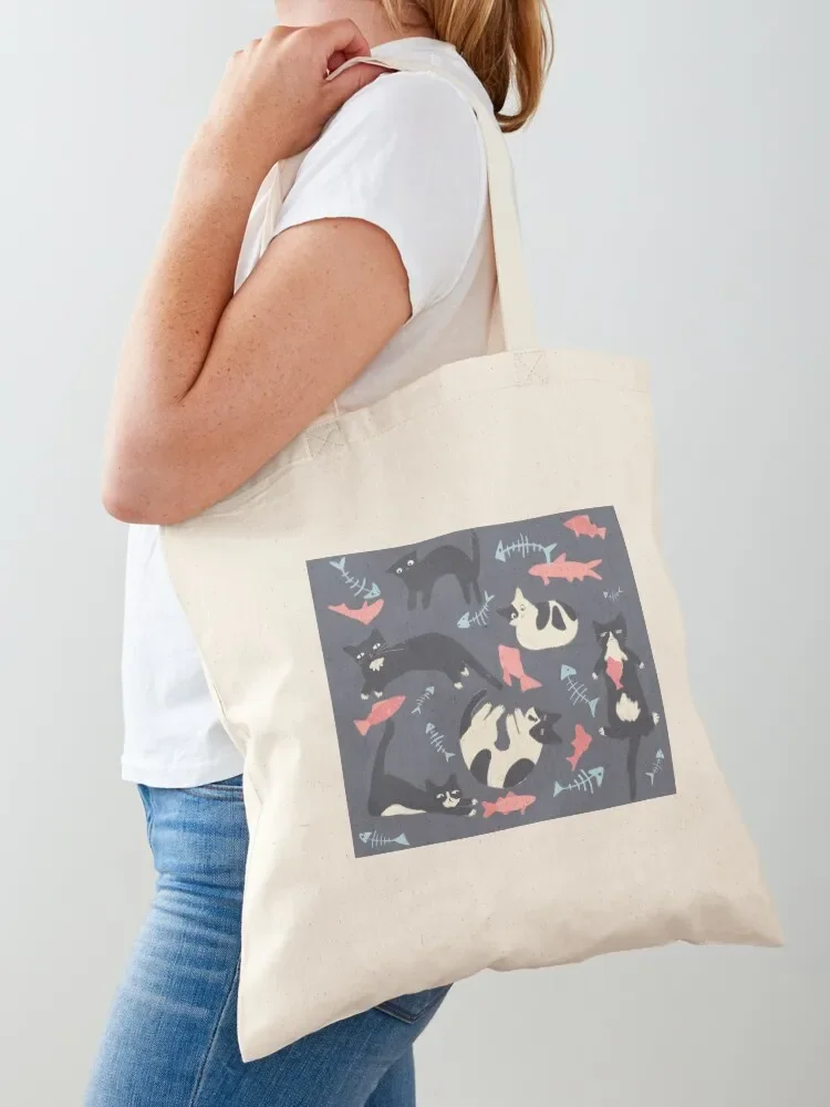 Cats like fish Tote Bag Beach bag Women's shopper bag shopping