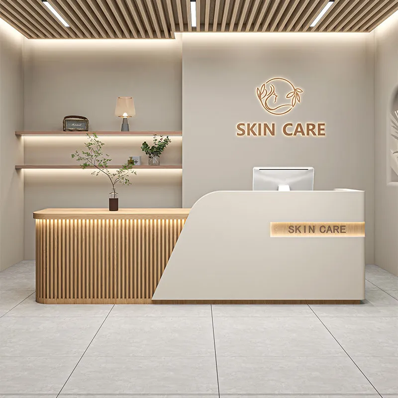 

Light Luxury Modern Reception Desks Shop Display Welcome Elegant Reception Desks Counter Commericial Scrivania Office Furniture