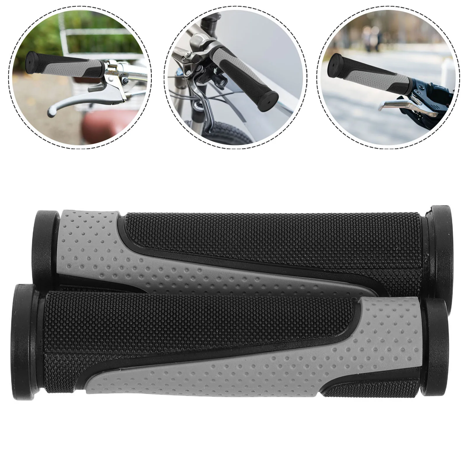 

1Pair Bicycle Handle Grips Soft PVC Mountain Bike Handlebar Clamp Kids Bike Grips Antislip Ergonomic Covers for Sports Bikes