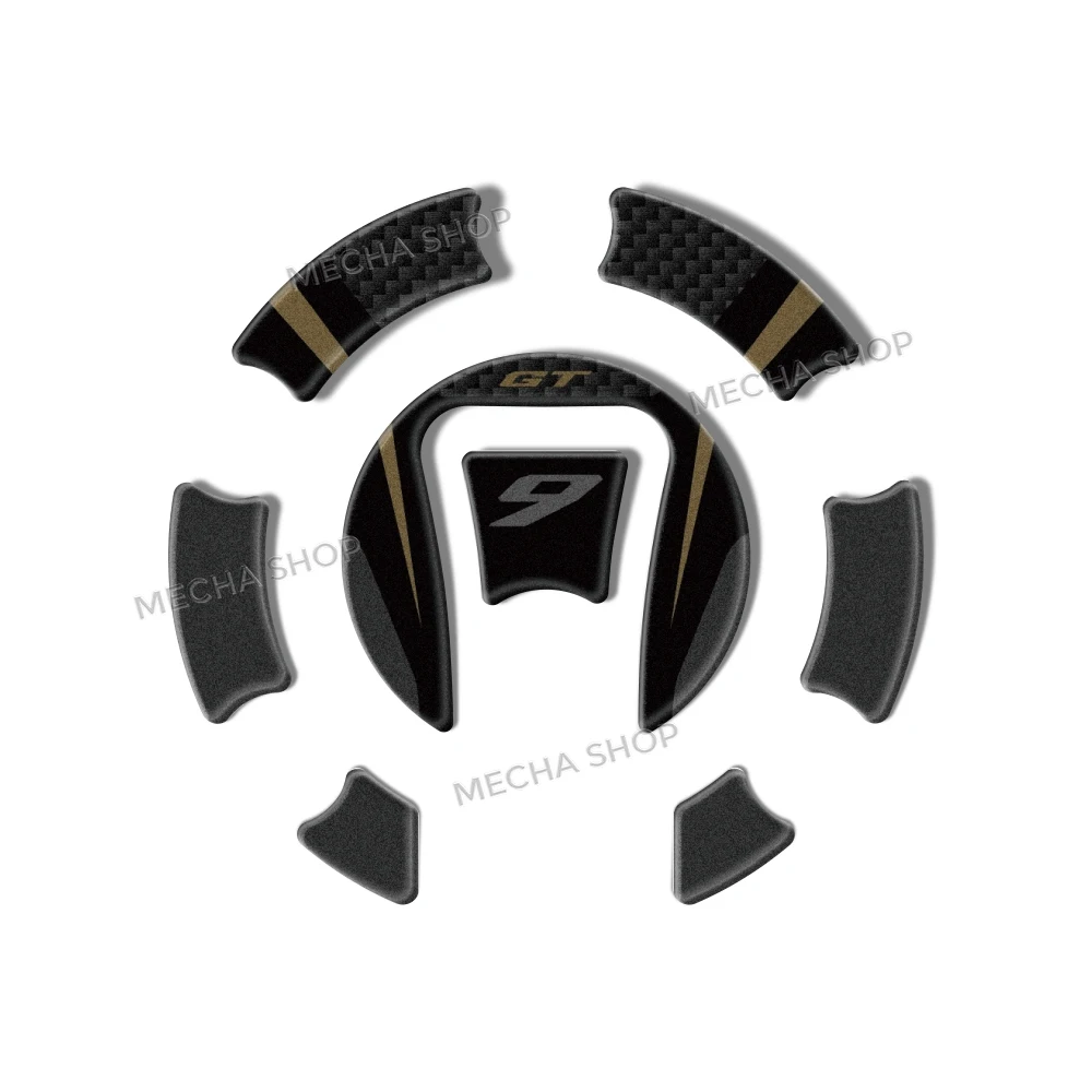 For Tracer 9 GT 2025 Accessories 9GT Ceramic Ice - Motorcycle Fuel Cap Protector 3D Gel Sticker