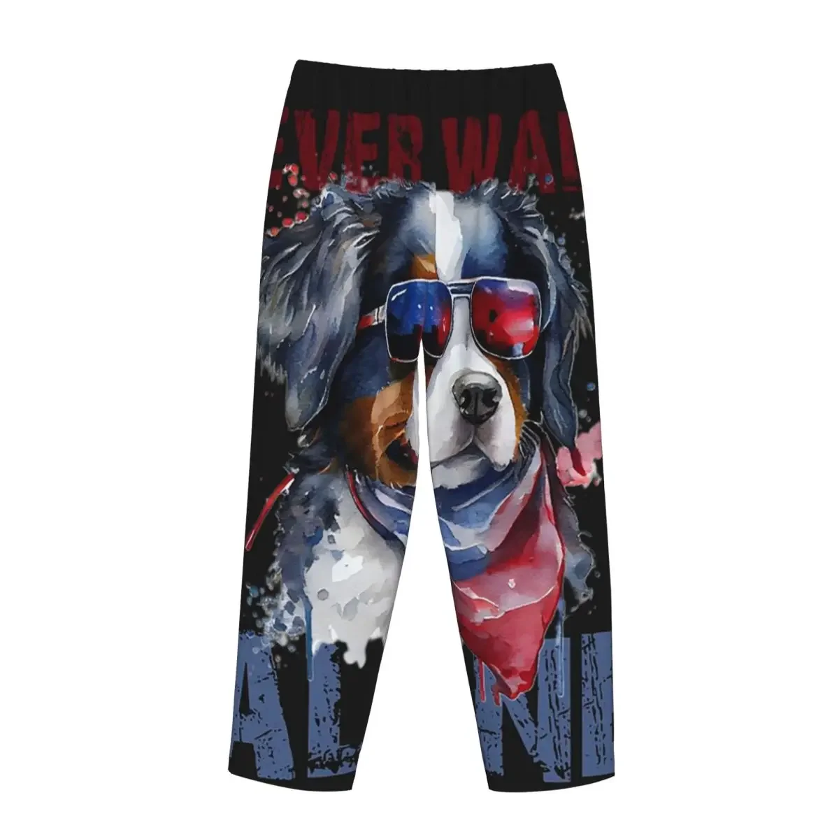 Custom Bernese Mountain Dog Women Pajama Pants Lounge Sleep Sleepwear Bottoms with Pockets - view 2
