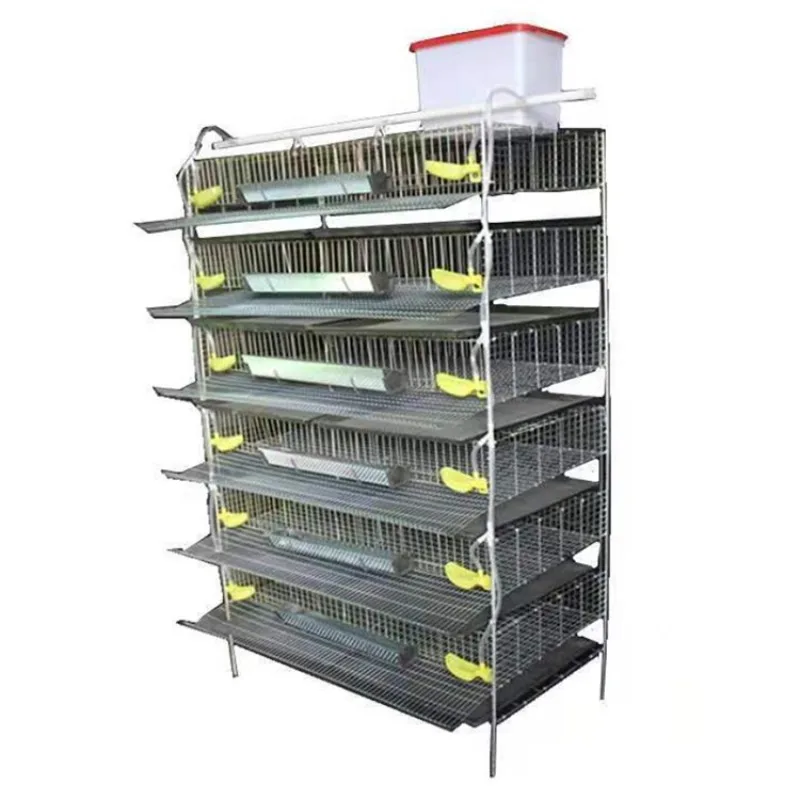 Automatic feeder system 6 layers H-shaped quail egg cage high quality high material