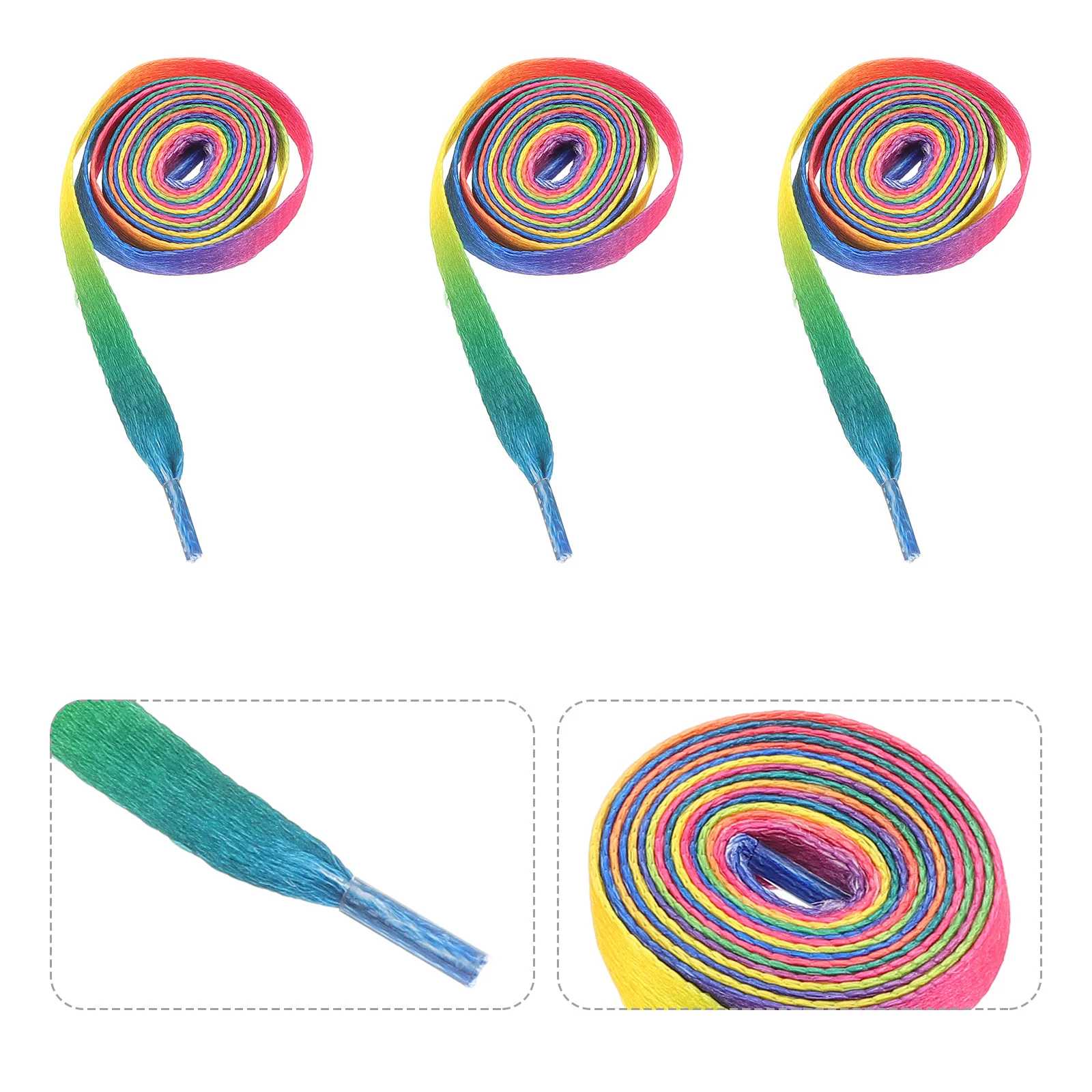 

10 пар радужных шнурков с плоским градиентом, красочные шнурки для обуви для кроссовок, спортивная обувь, парусиновая прочная долговечная