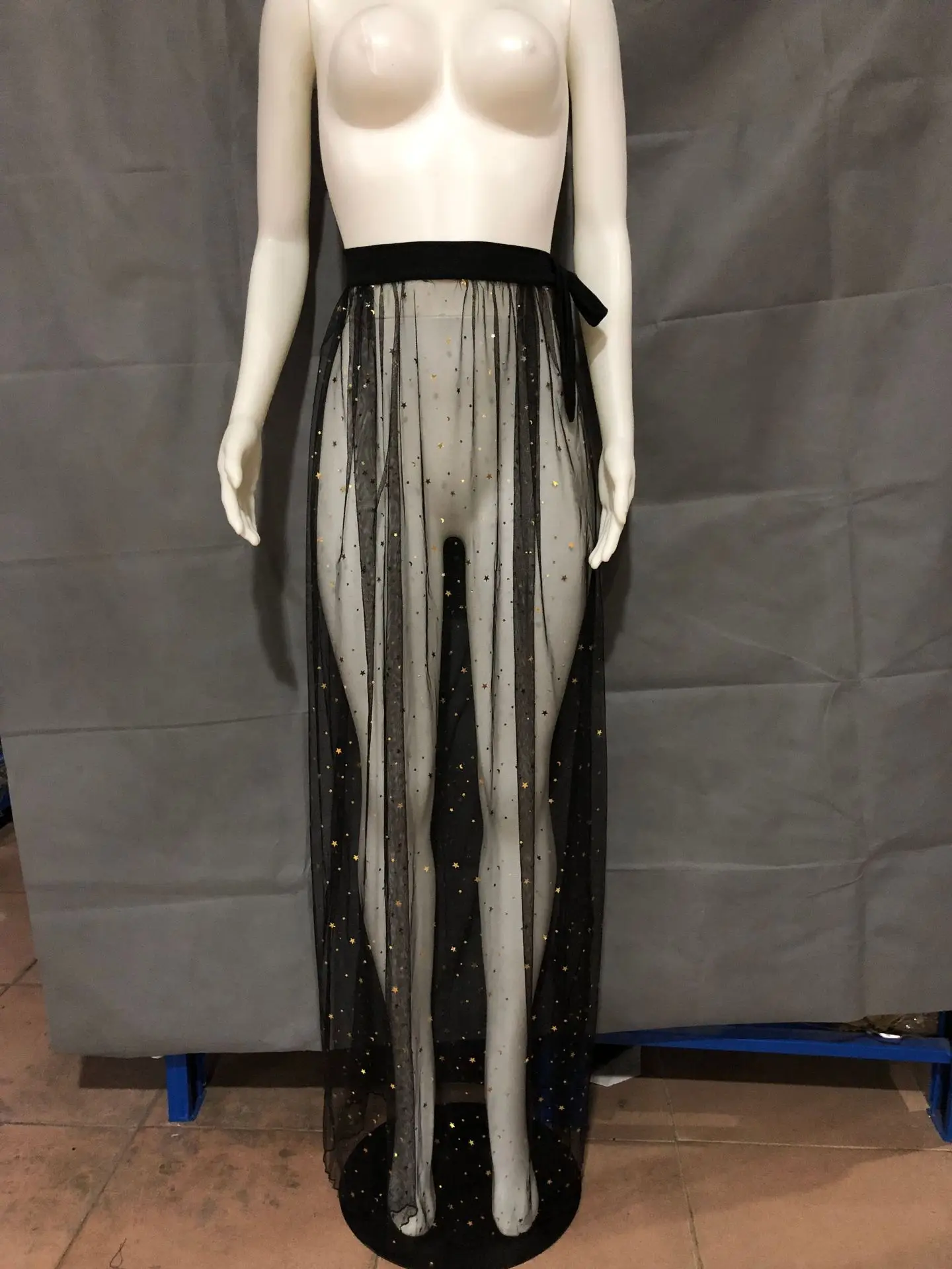 

Sexy Beaded Me Skirt with Side Slit And Belt for Women f-length Midi Skirt Cross-border Hot-selling Holiday Sle