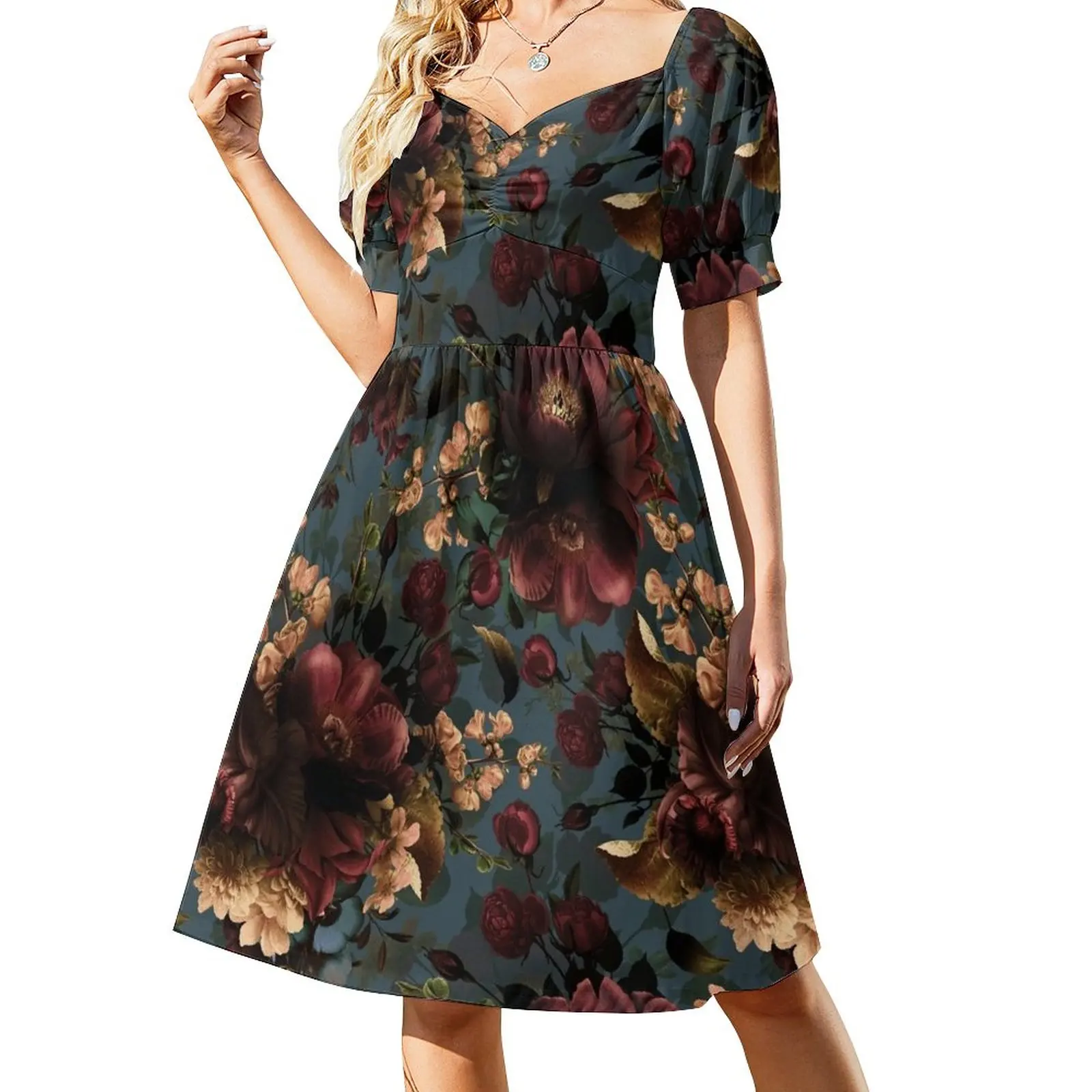 Moody florals - Mystic Night 10 Sleeveless Dress elegant dresses for women Evening gown Woman clothing