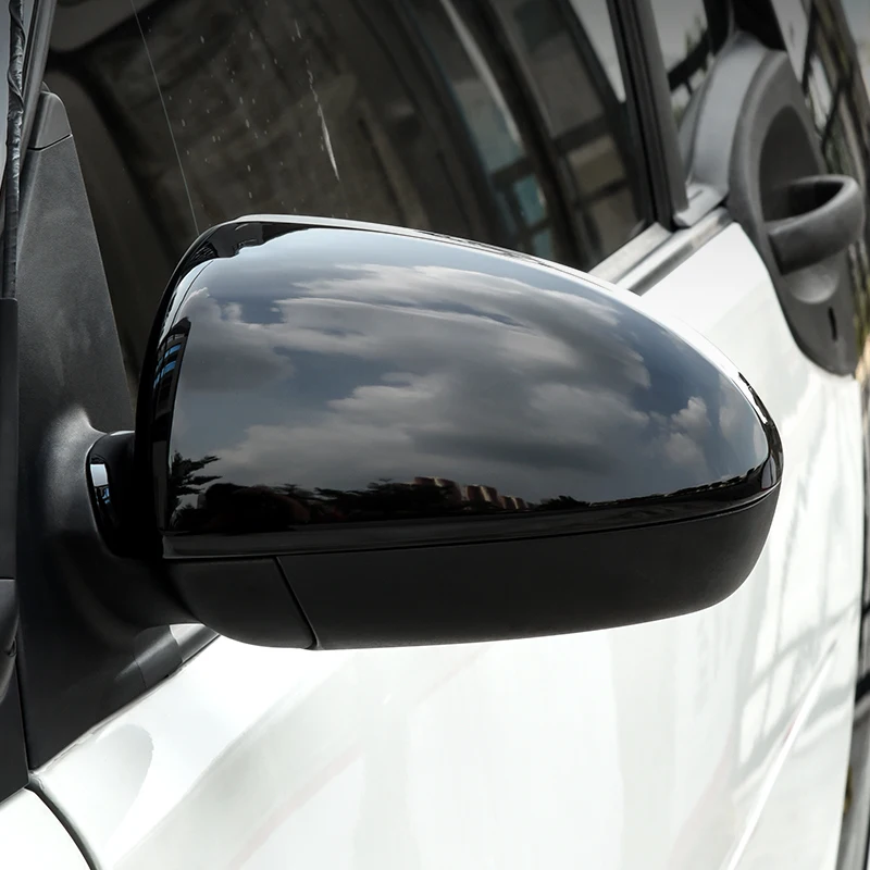 Auto Rearview Side Mirror Cover Cap Carbon Black for Smart 451 Fortwo 2009-2014 Anti-scratch Protection Trim Car Accessories