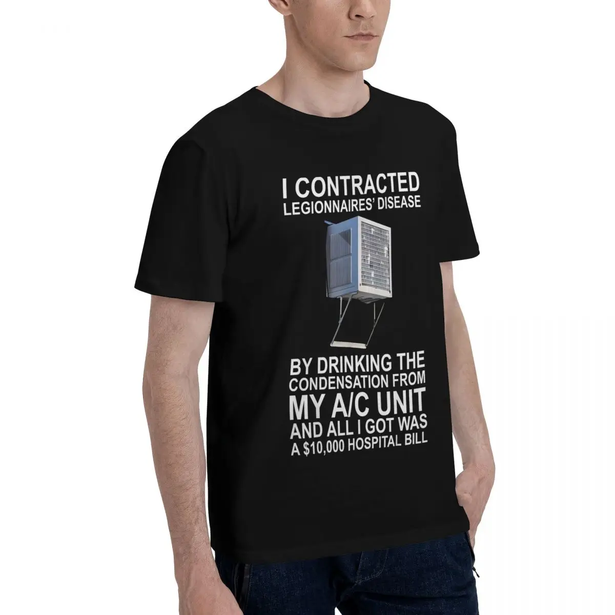 Movement Contracted Legionnaires' Disease Top tee Title Funny Vintage Travel Eur Size