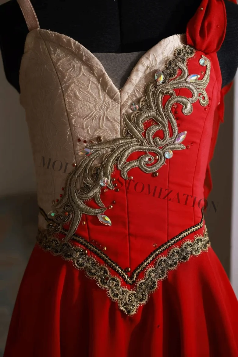 Hochwertiger, maßgeschneiderter Ballett-Auftrittsrock mit Liebesgott- und Amor-Motiven, Diana- und Acton-Frauenvariante, geeignet für Erwachsene und Kinder – Detail 9
