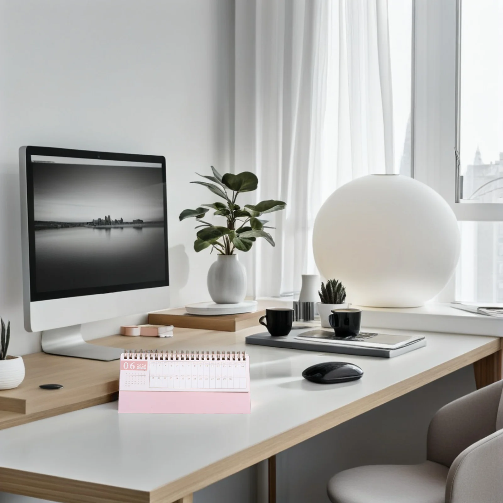 Mini-Horizontal-Tischkalender 2025–2026, 15 Monate, tragbares Flip-Design, Selbstdisziplin-Tracker für Zuhause, Büro, Schule, kompakt