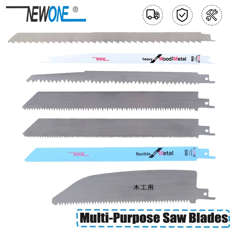 NEWONE Stainless Steel/BIM Reciprocating Saw Blade Hand Saw Saber Saw Blades For Cutting Wood/Meat/Frozen-Meat/Bone/Metal