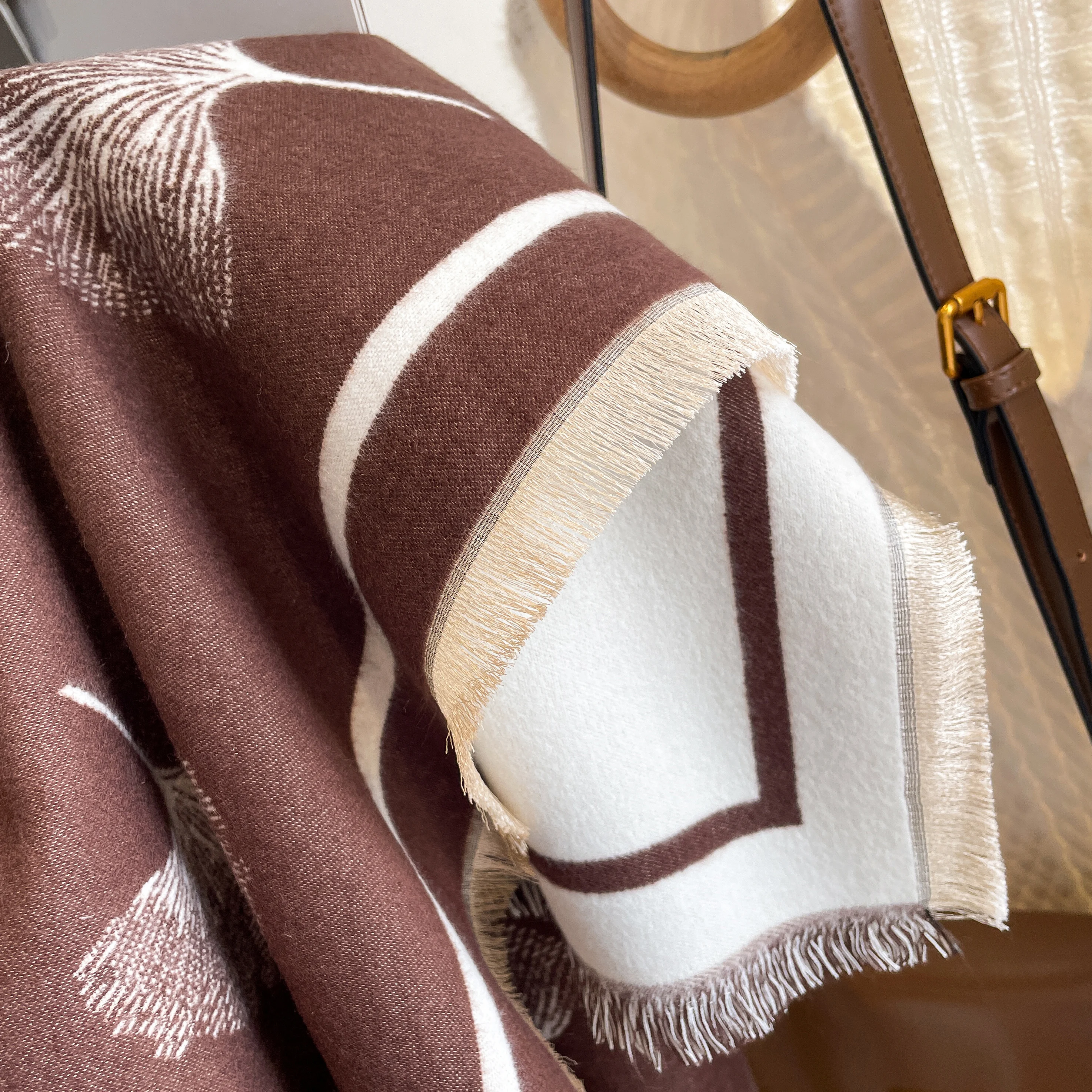 Neue Warme Winter Schal Kaschmir Frauen Pashmina Design Druck Schals Wrap Weibliche Dicke Decke Weiche Bufanda Stolen Mode Kopftuch – Detail 19