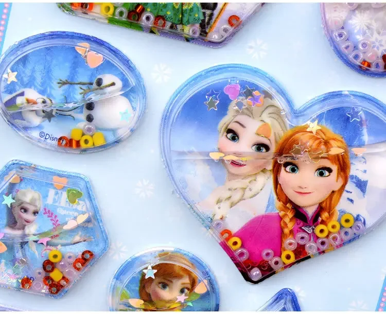 2026*Frozen 3d Quicksand Sticker Cute Princess Girl Diy Mobile Phone Decoration Sticker Stationery Handbook Sticker Gift