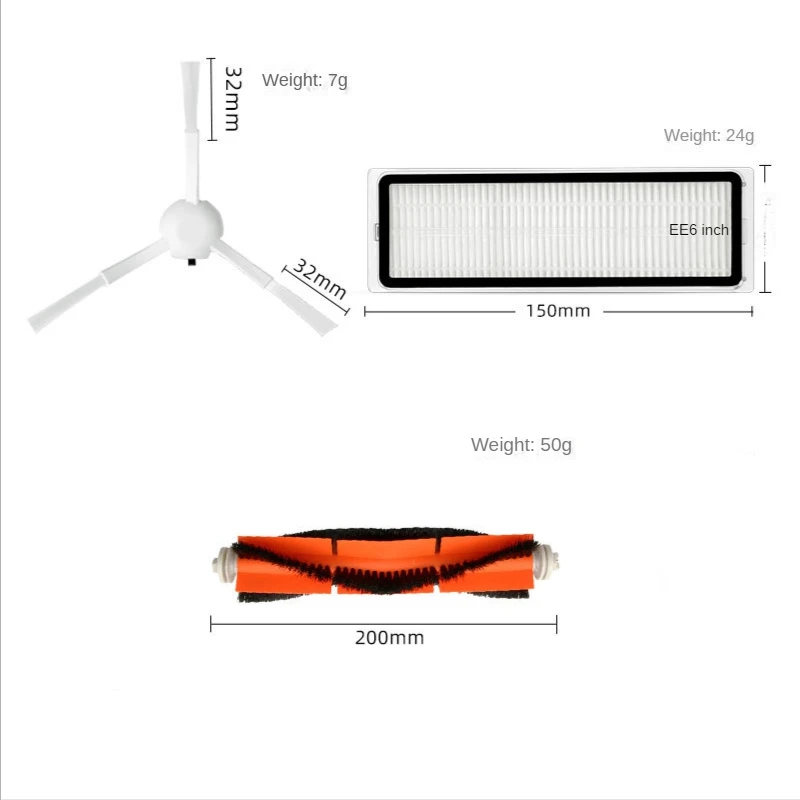 Акция! Сменная основная и боковая щетки, Швабра, тканевый фильтр Hepa для робота-пылесоса Dreame Bot L10S Ultra/ S10/ S10 Pro