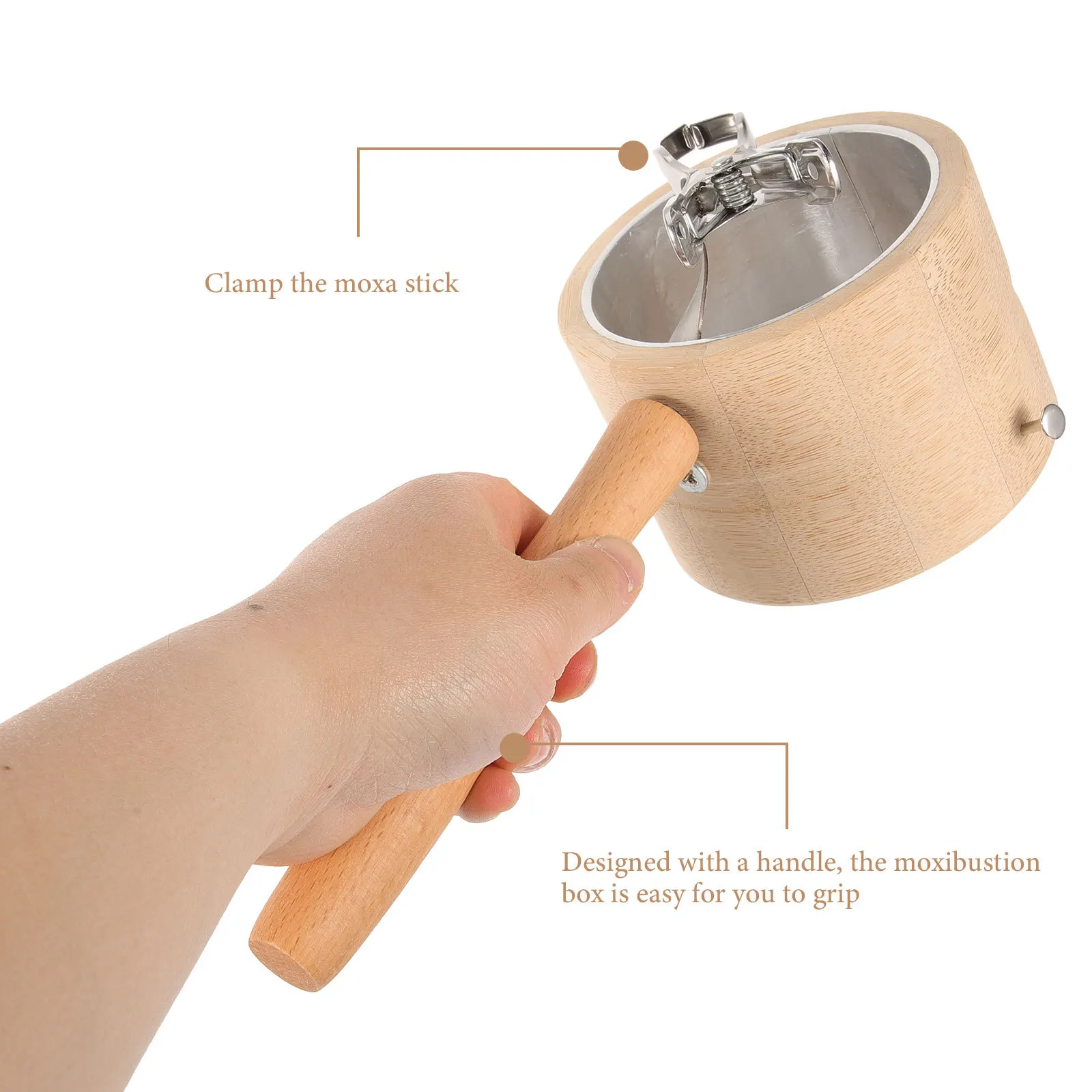 1Set Moxibustion Burner Case Fine Workmanship Durable Moxa Stick Holder Portable Smokeless Moxa Tank Moxa-Stick Container