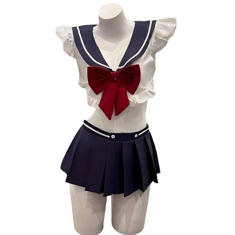 

Женское сексуальное женское белье, сексуальная мини-юбка в студенческом стиле, униформа Pure Desire, полые JK, соблазнительная пижама, пикантный костюм моряка для девочек