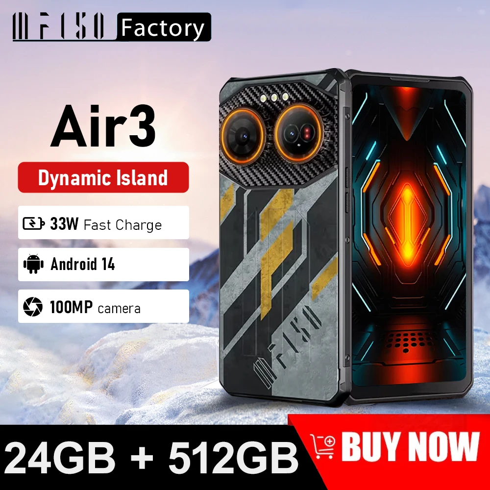 IIIF150 Air3 Rugged Machine Dynamic Island 512GB 12GB 100MP Camera Ultra Thin Rugged 30W Fast Charge Android 14 G96