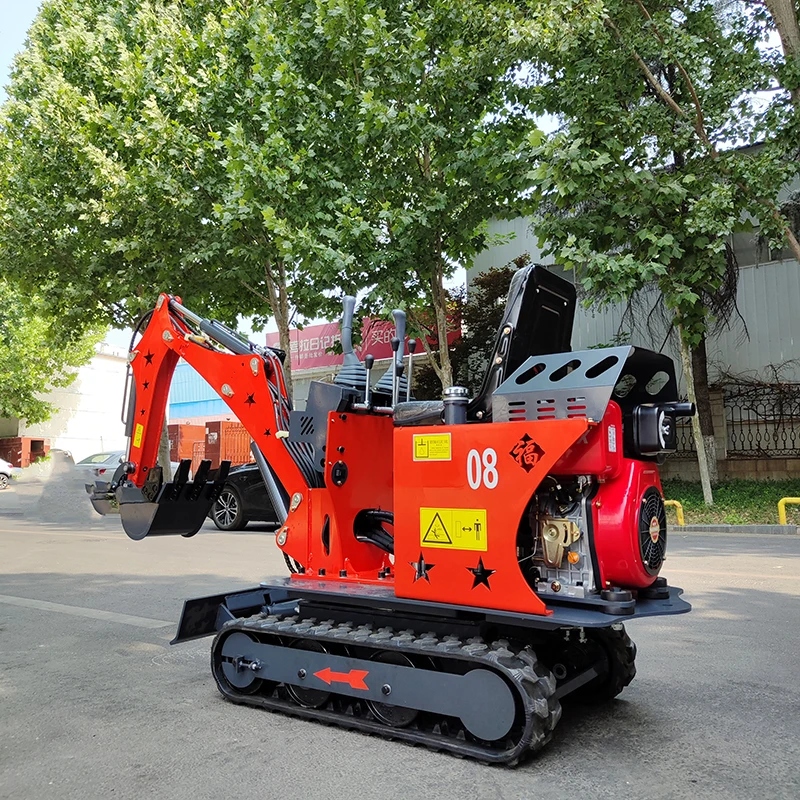 Aangepaste hete verkopen! Kubota-motorgraafmachine CE EPA kleine graafmachine 0,8 ton Eenvoudig te bedienen bagger voor thuisgebruik