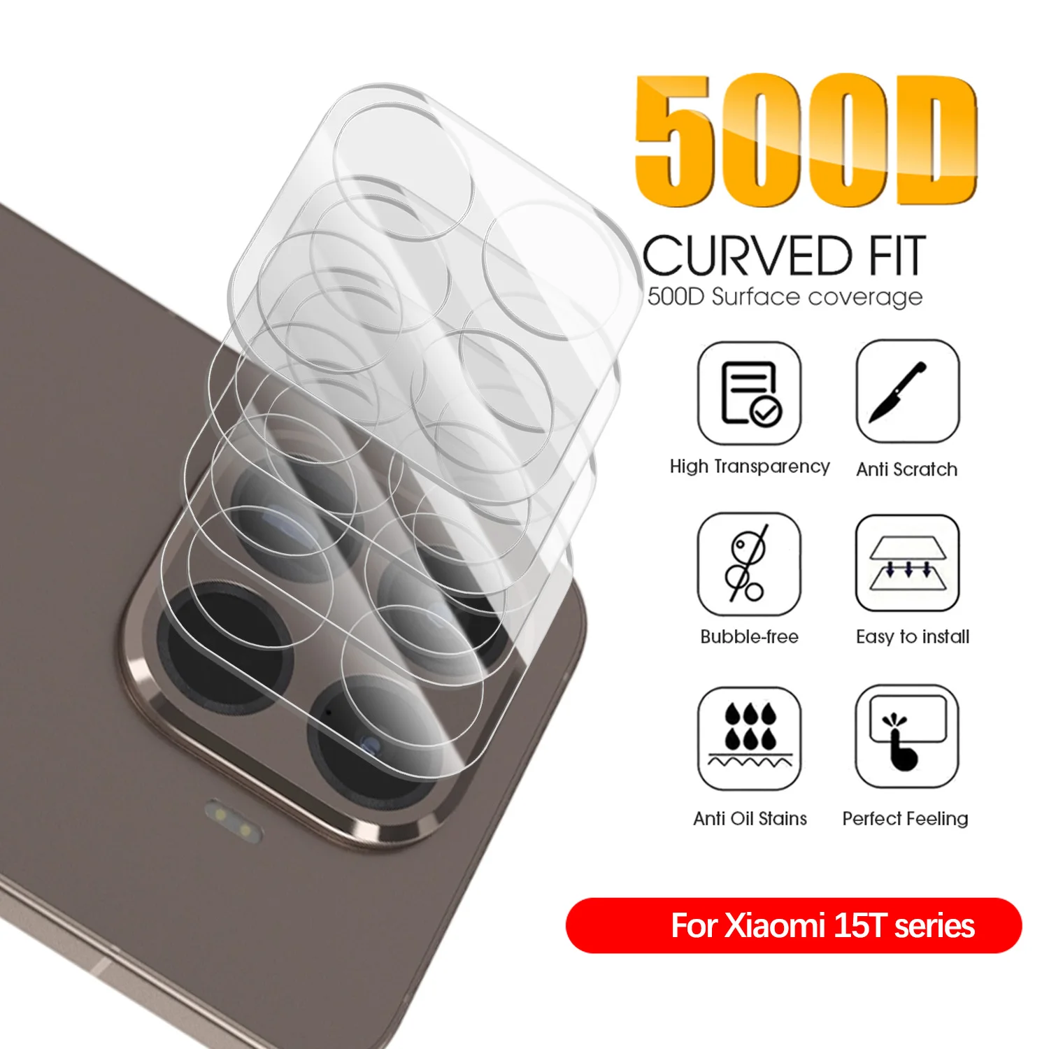

For Xiaomi Mi 15T/15T Pro Back Camera Lens Tempered Glass Films For Mi 15T Mi15T 5G Camera Ultra Clear Protector Film