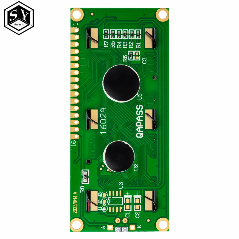 Plaque d'adaptation HOPP1602, module LCD 1602, écran bleu et vert, PCF8574, IIC, I2C