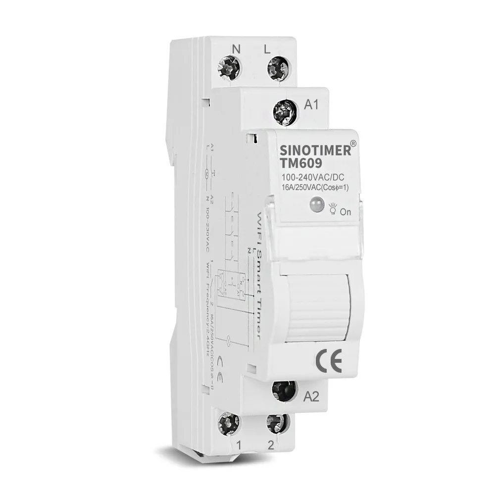 

TM609 Wifi Smart Timer Switch Tuya APP Remote Control Wireless Countdown Time Switch 100-240V 16A 35mm DIN Rail