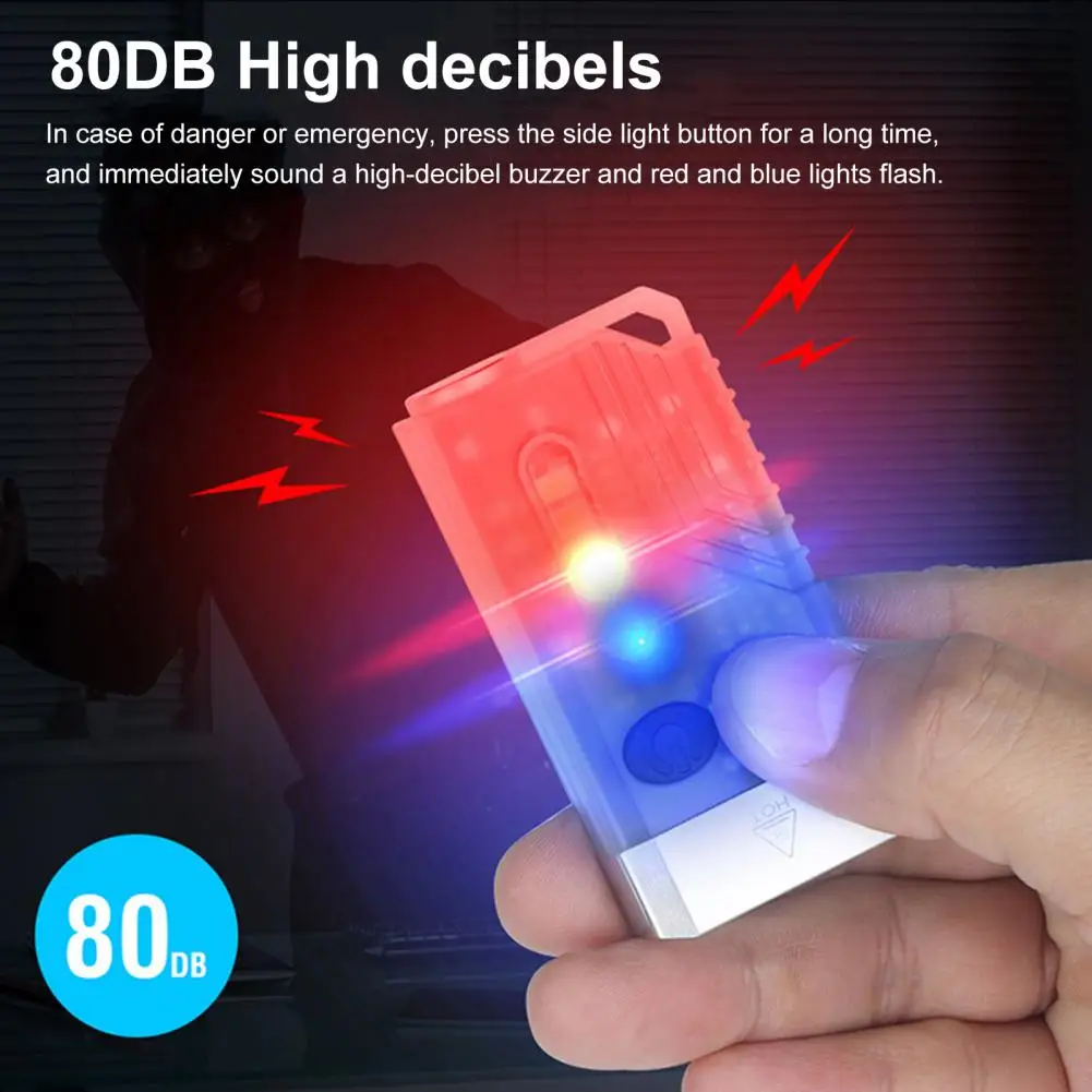 Mini V10 EDC Keychain LED Fluorescence Flashlight Type-C Rechargeable Torch Work Light Magnet Buzzers 365nm UV V3 Plus Lantern