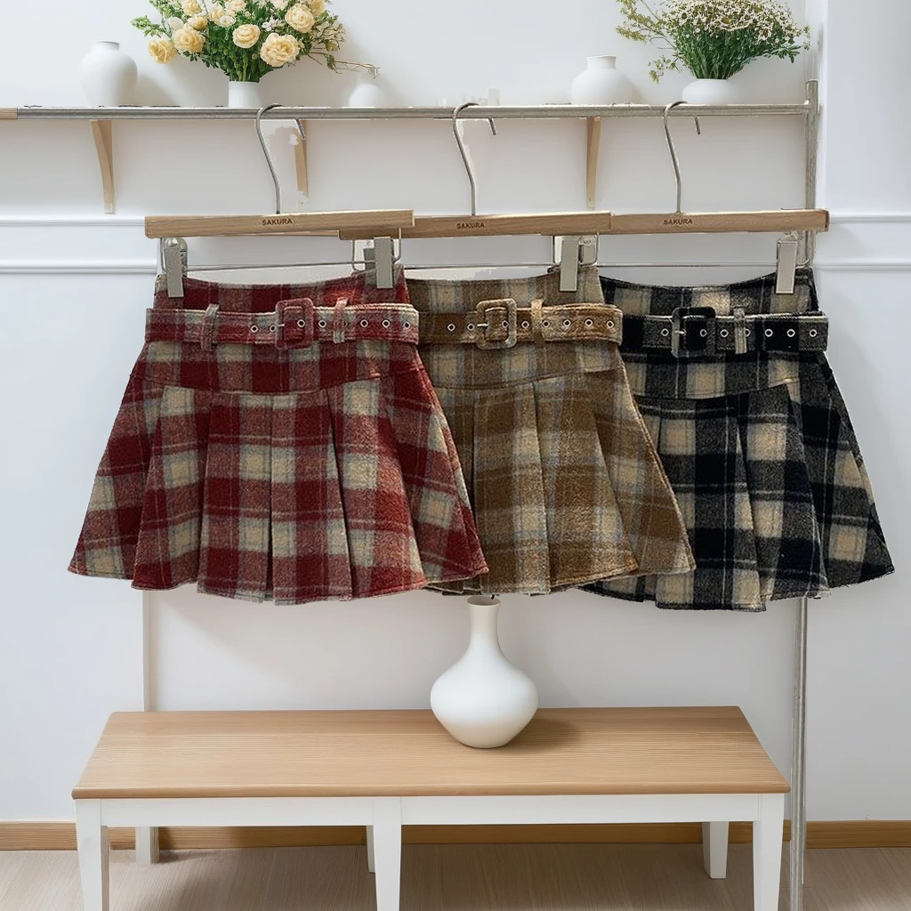 

Girls Velvet Pleated Skirt Winter Elastic Waist Anti-Peek Design Kids A-line Skirt Cute Bow Dance Tutu Children Princess Outfits