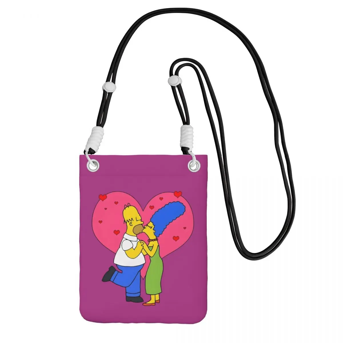 

Custom Simpsons Smart Phone Wallet With Strap Animated Sitcom Crossbody Bag Men Women Cycling Camping Mobile Phone Bag