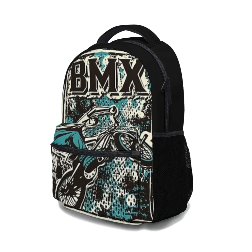 Retro BMX Bekleidung-Grunge BMX Bike-BMX vielseitiger Rucksack große Kapazität wasserdichter Rucksack wasch bare Computer tasche Unisex