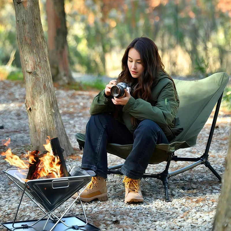 WESTTUNE كرسي استرخاء قابل للطي المتضخم التخييم كرسي بظهر للاستلقاء سبائك الألومنيوم في الهواء الطلق الترفيه كرسي مريح للتخييم السفر #6