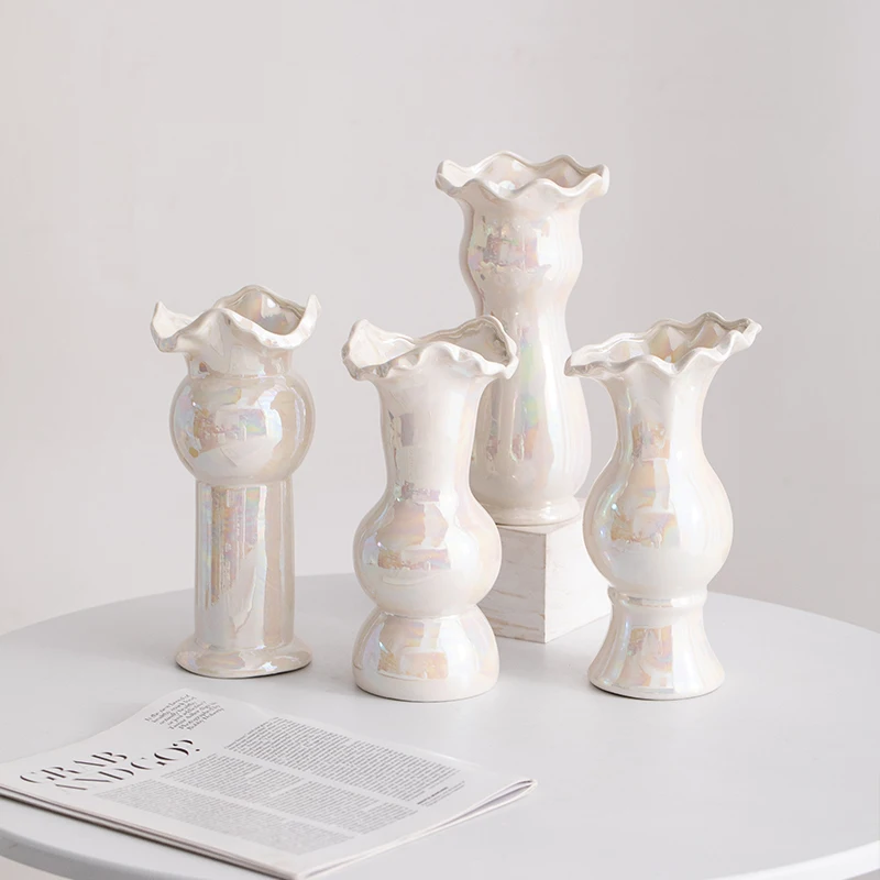 

Shumen Luxury Modern Ceramic Decorative Flower Dried Flower Vase for Living Room and Study Flower Arrangement Decorative Item Cr