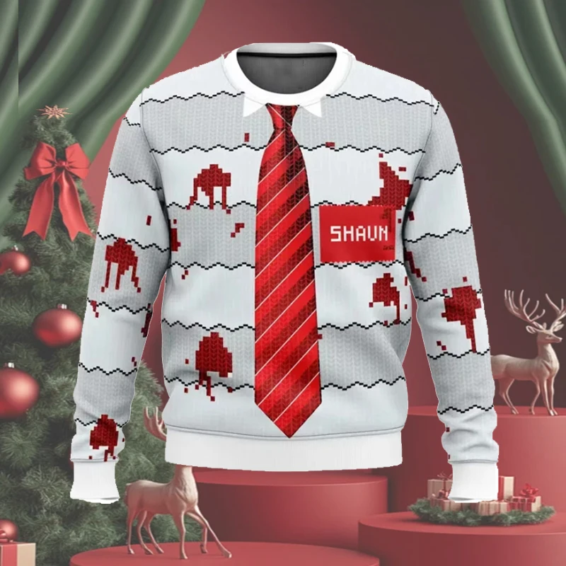 New Hot Wave Movie 2026 New Fashion Anime Christmas Carnival Ugly Gifts for Men and Women Casual Fashion Round Neck Hoodie