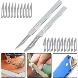 NEW 11# 23# Carbon Steel Carving Metal Scalpel Knife Handle Blades Surgical Medical Practicing Cutting Sculpting Repairing Tool